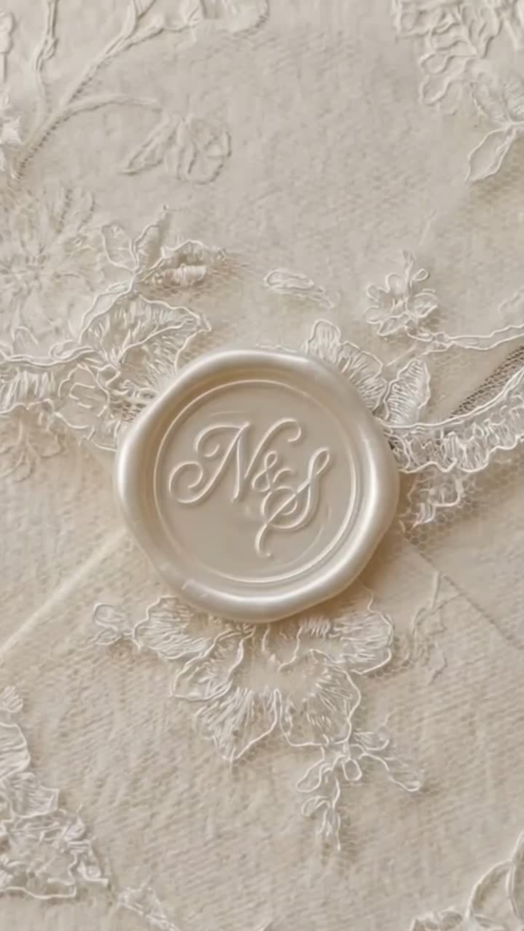 Wax seal invitation envelope